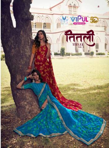 TITLEE VOL-03 BY VIPUL GEORGETTE SAREE WHOLESALER IN INDIA